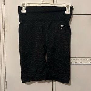 Gymshark Black Adapt Animal Seamless Cycle Shorts (M)